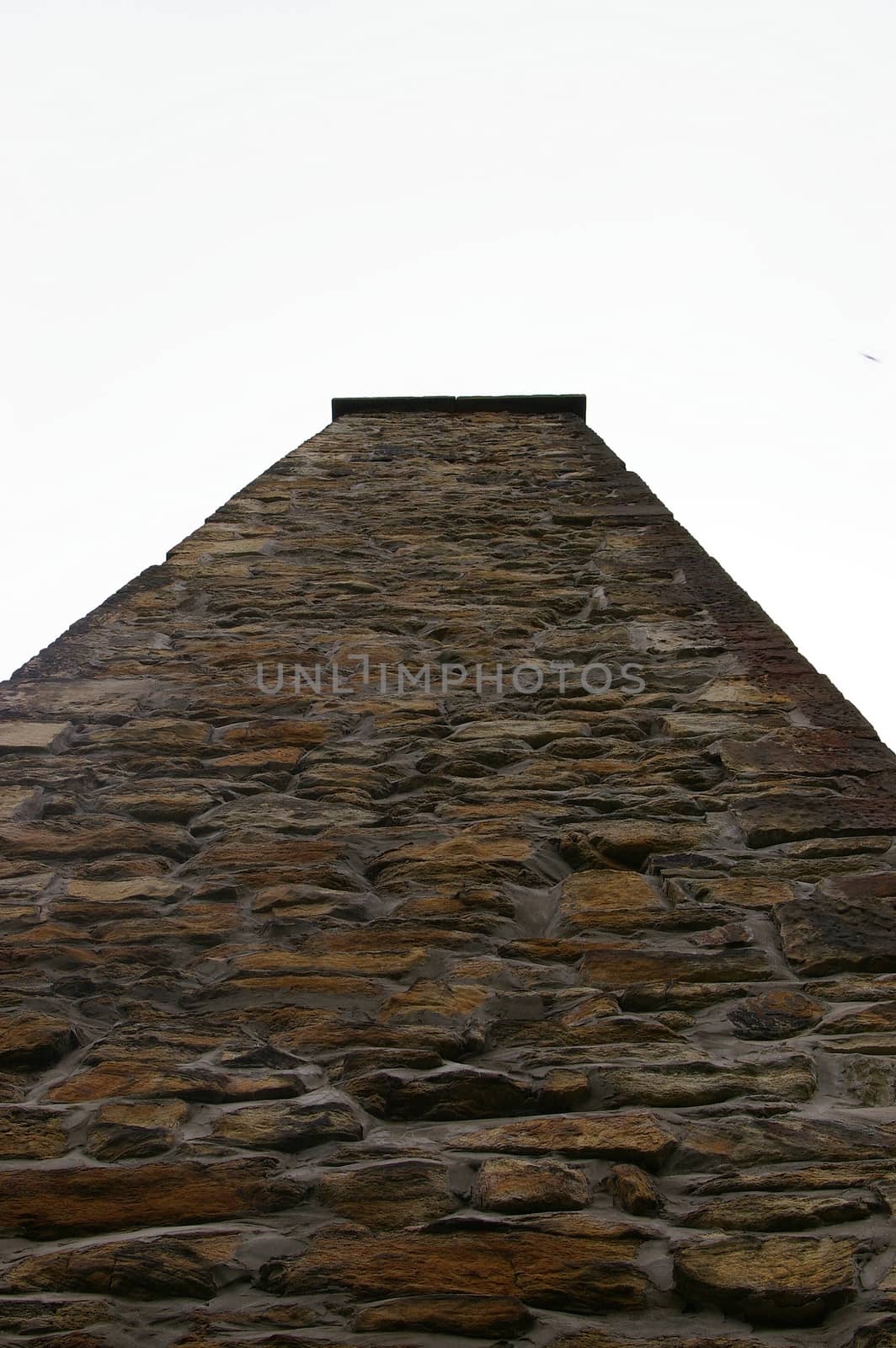 Chimney tower from base to top