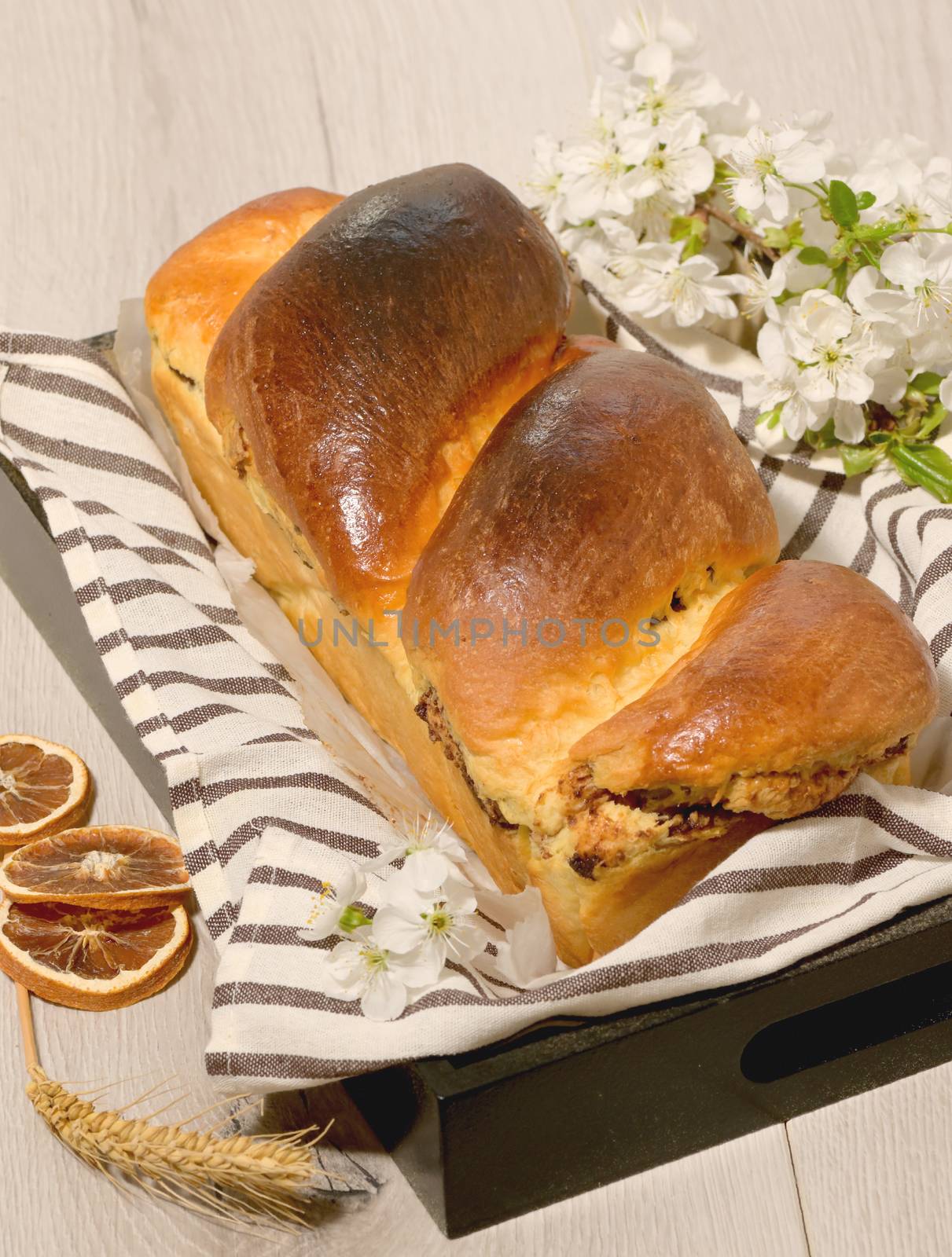Romanian Easter bread – Cozonac on Table by mady70