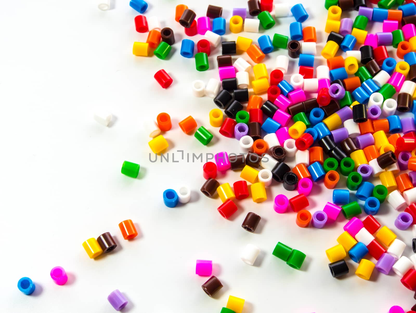 Texture of multicolor beads, colorful background by Satakorn