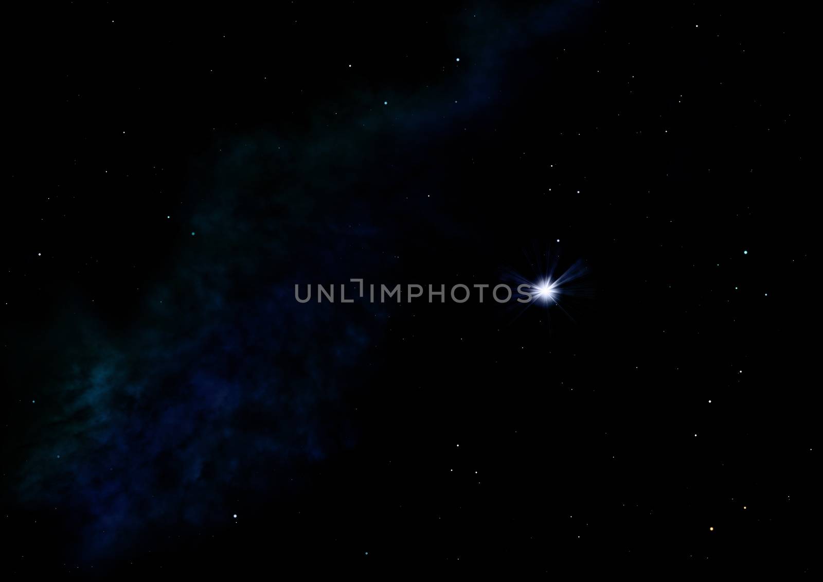 Small part of an infinite star field of space in the Universe. Elements of this image furnished by NASA . 3D rendering