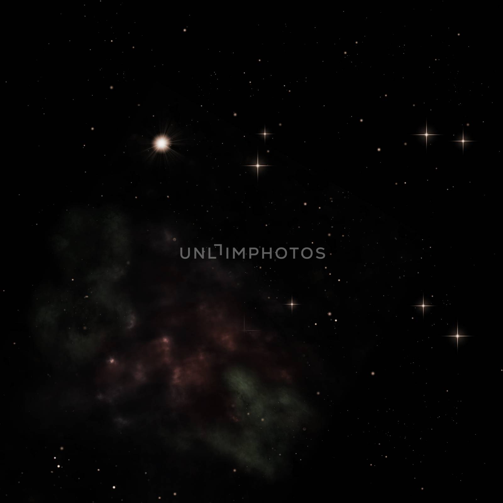 Small part of an infinite star field of space in the Universe. Elements of this image furnished by NASA . 3D rendering