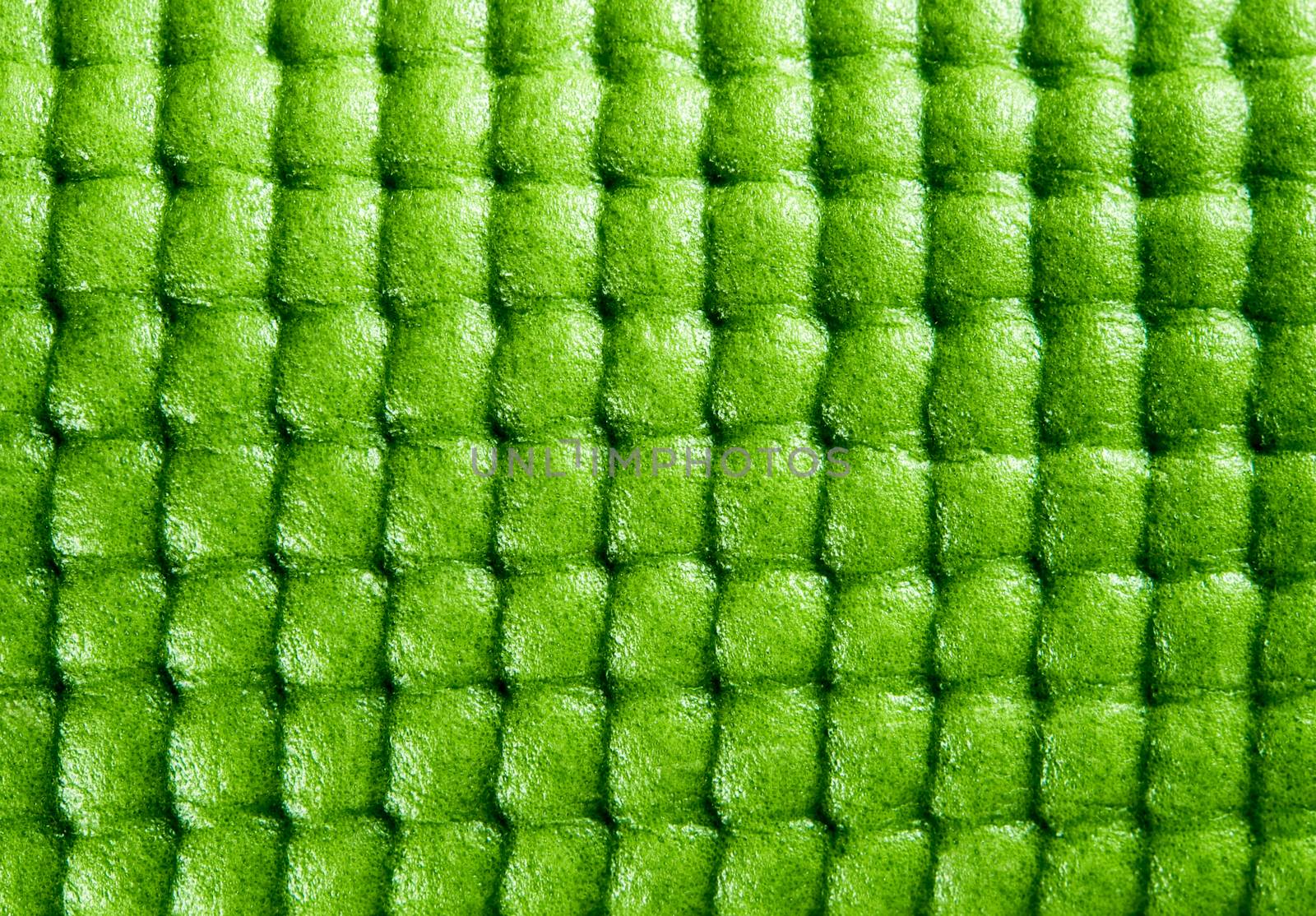 Surface texture of Yoga mat, green sponge mat by Satakorn