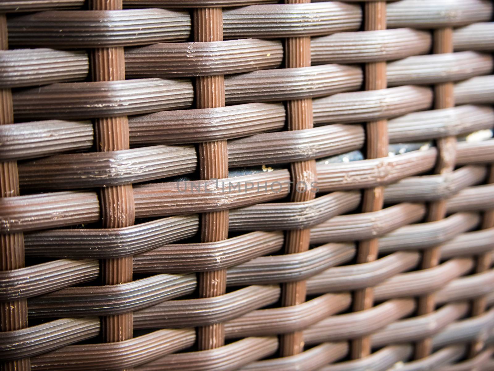 Detail of Plastic weave furniture by Satakorn