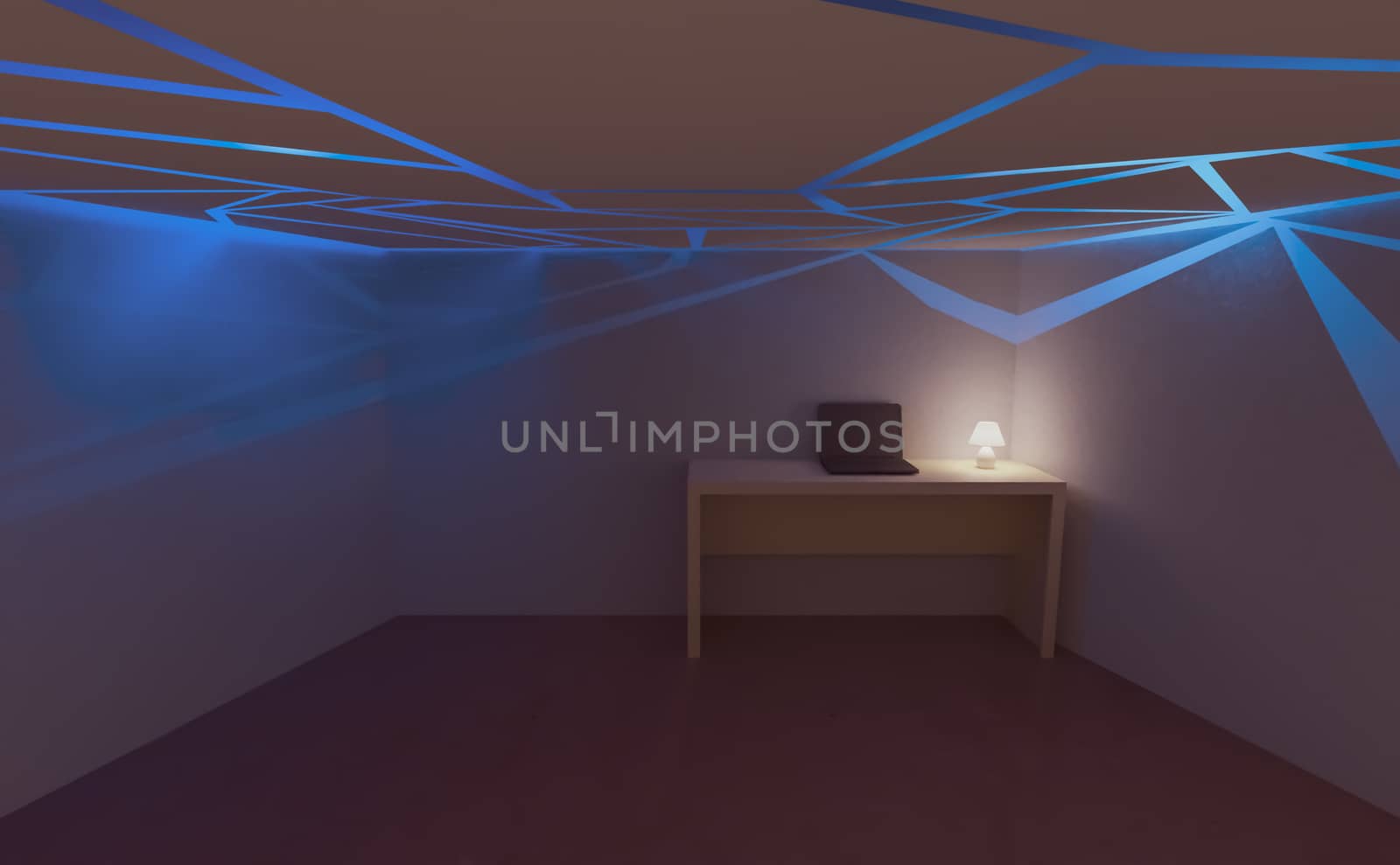 3d render modern empty room for work remotely texture background by pickaalo