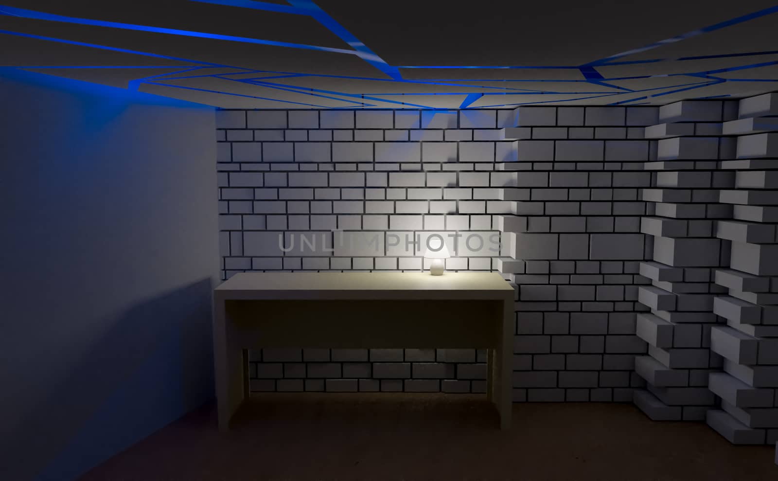 3d render modern empty room for work remotely by pickaalo