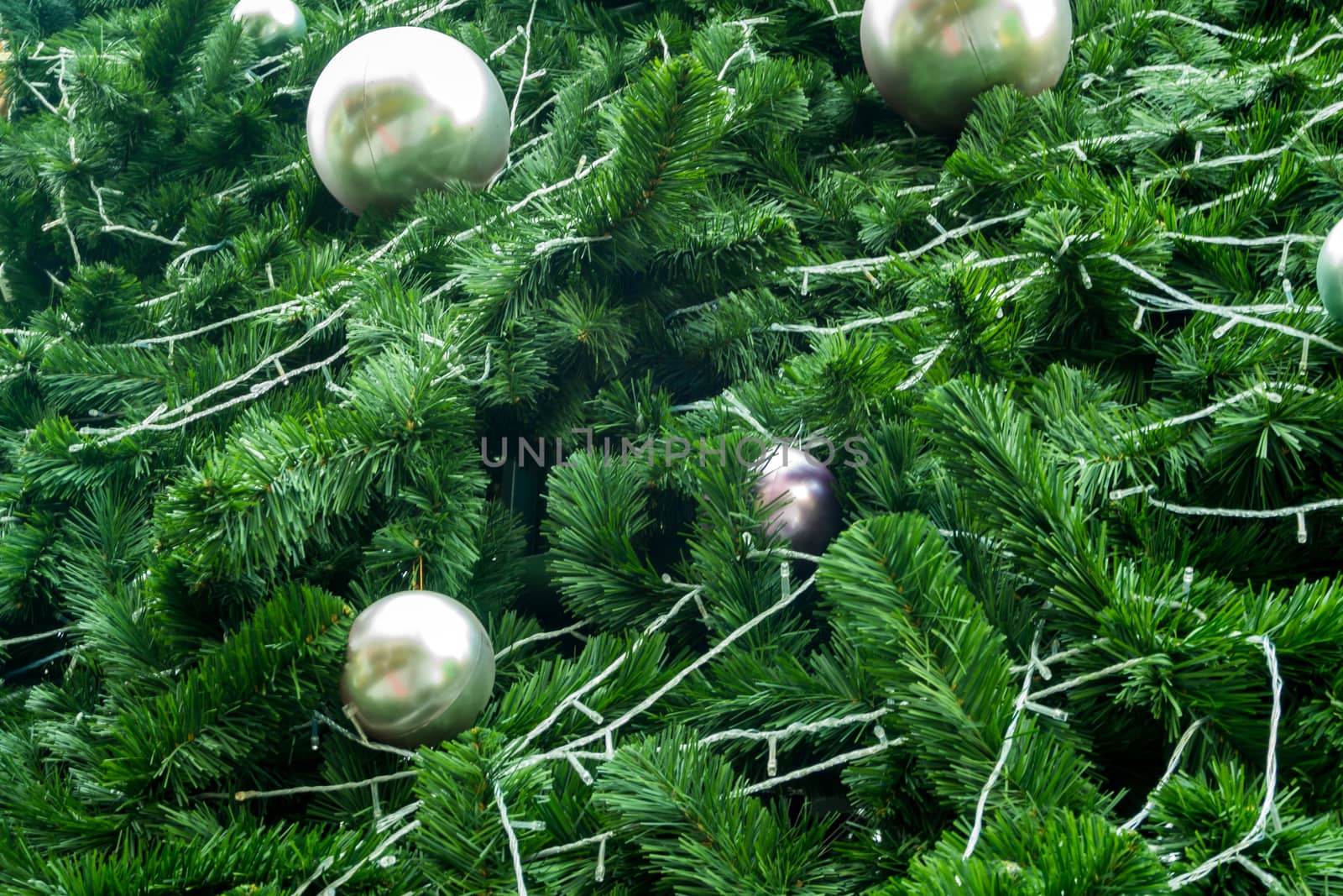 Artificial foliage made from plastic of artificial Christmas tre by Satakorn