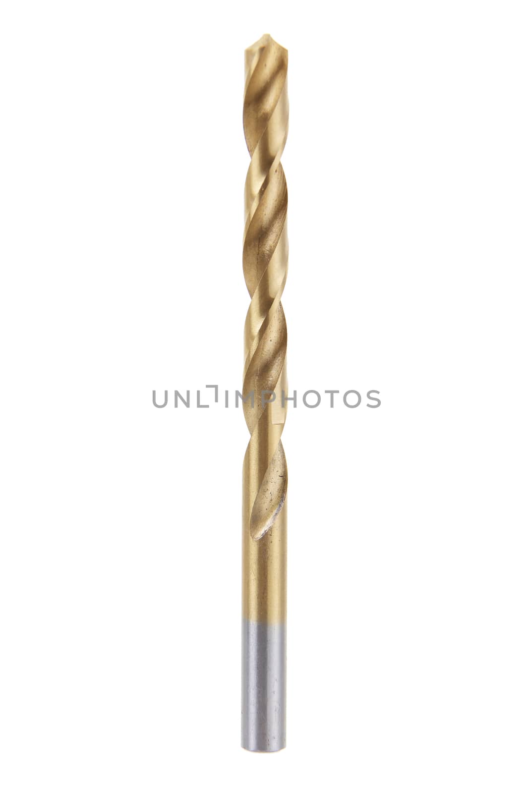 A drill bit isolated on white with clipping path