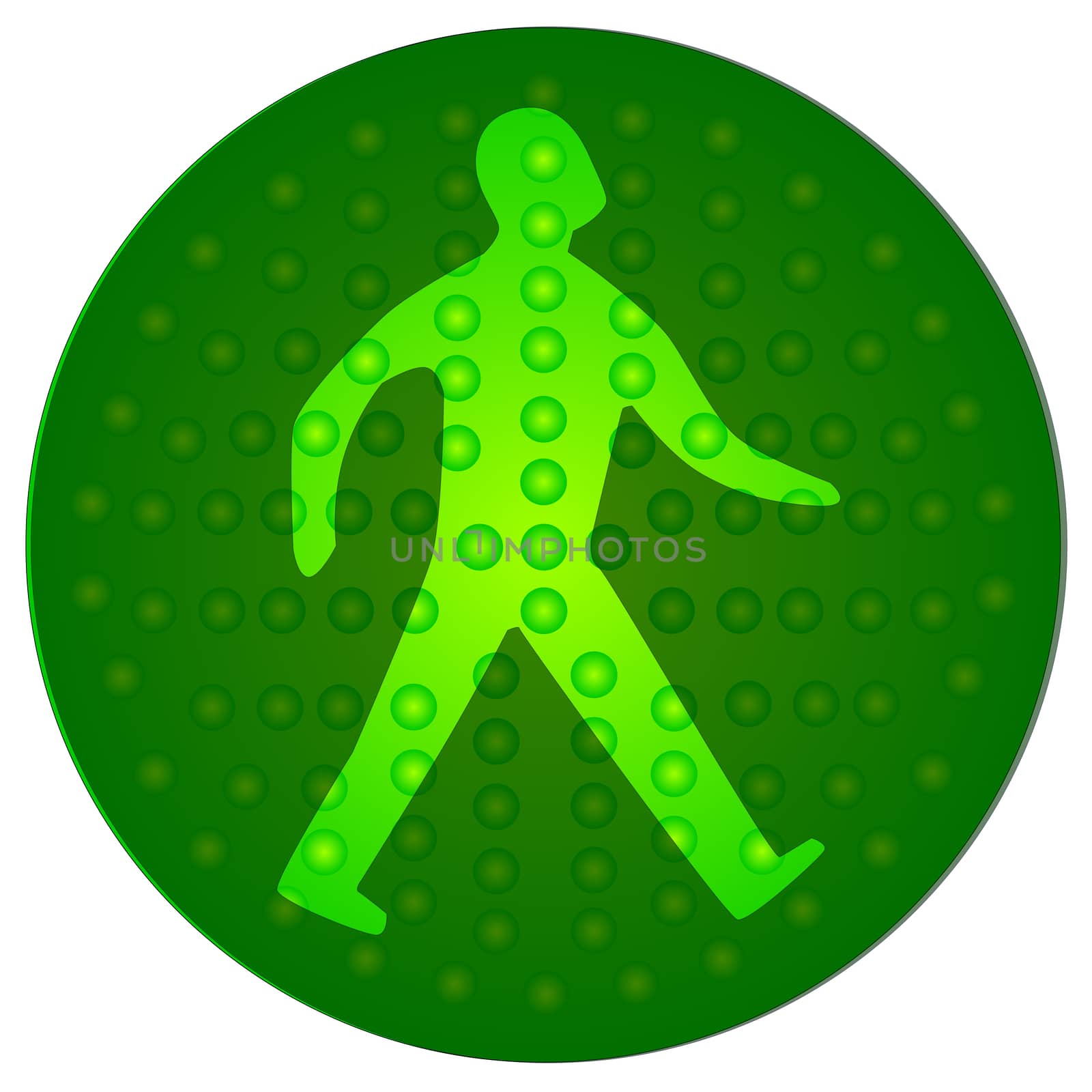 Green Walking Man by Bigalbaloo