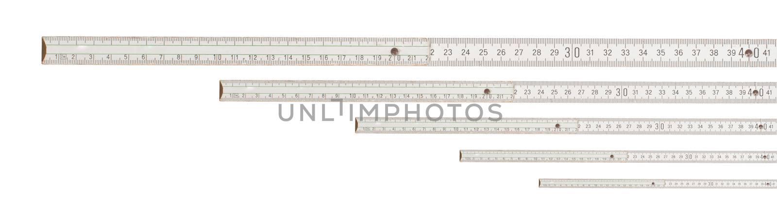 Measure tape set, isolated on a white background