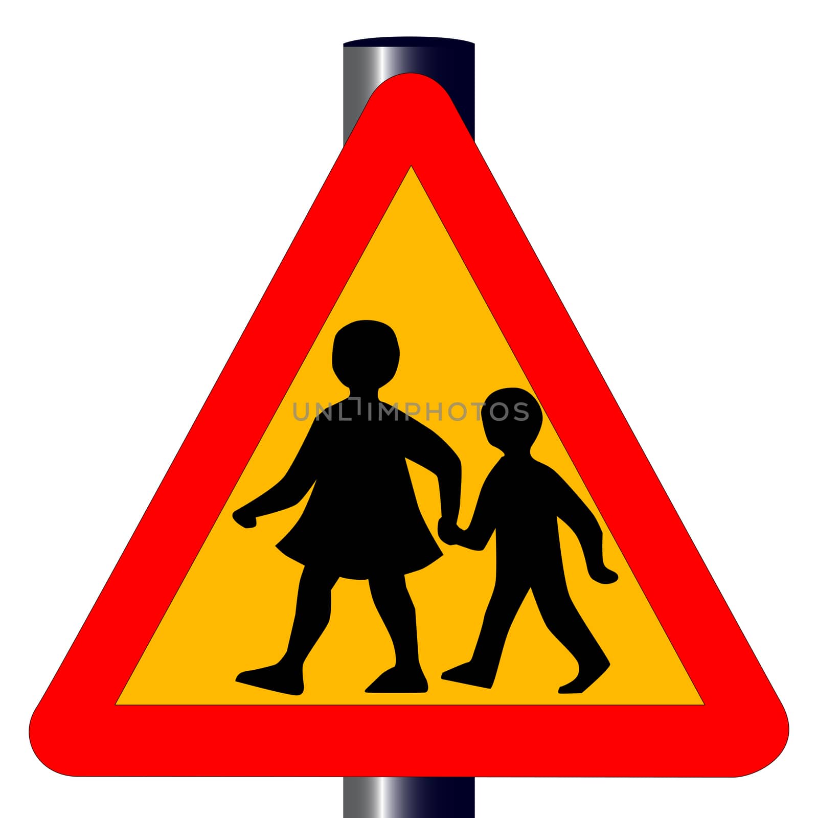 Children Crossing Traffic Sign by Bigalbaloo