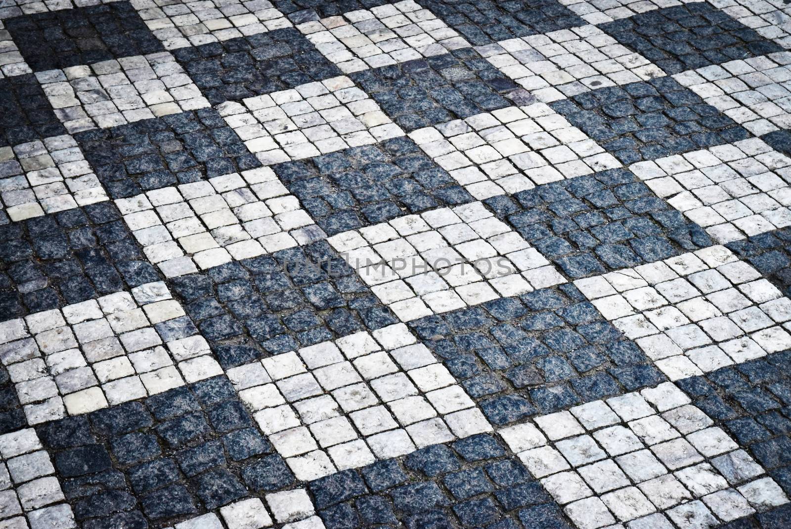 architectural background checkered stone pavement