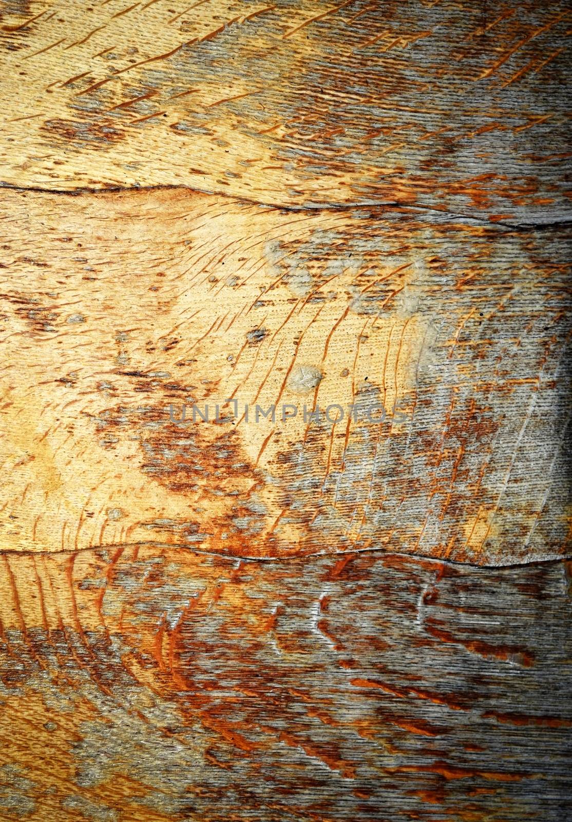 Surface of old varnished beech wood by Ahojdoma