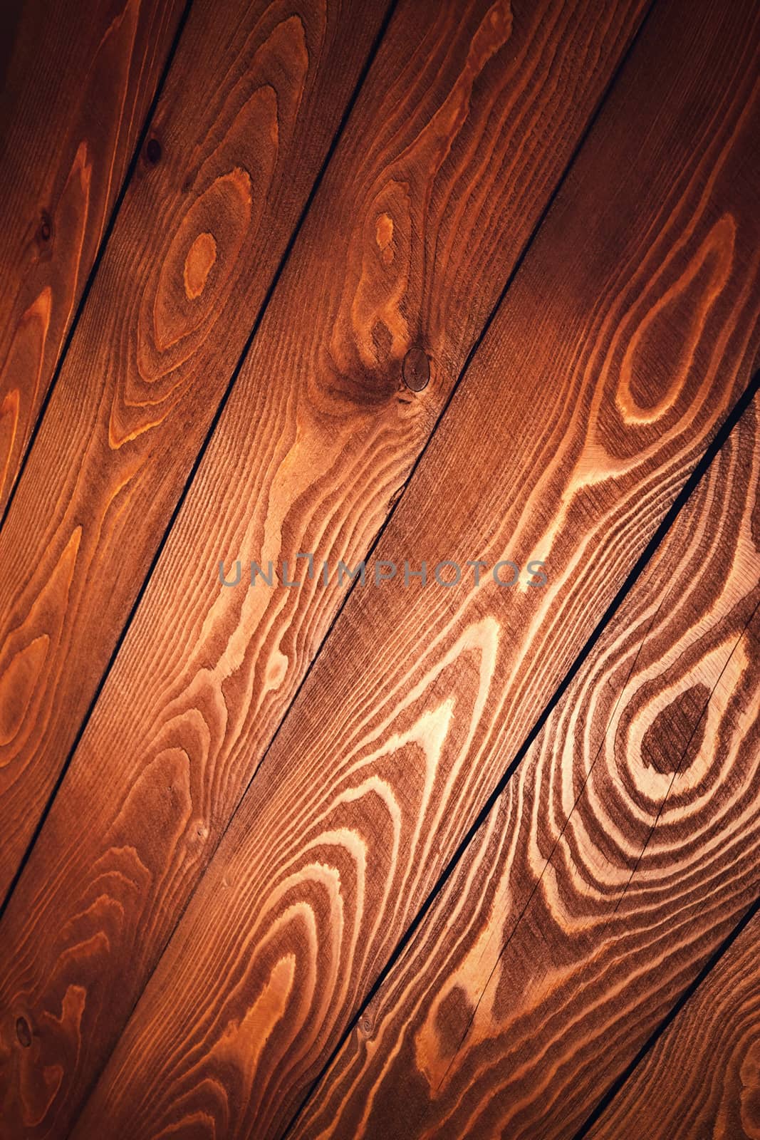 texture of boards on old wooden table by Ahojdoma