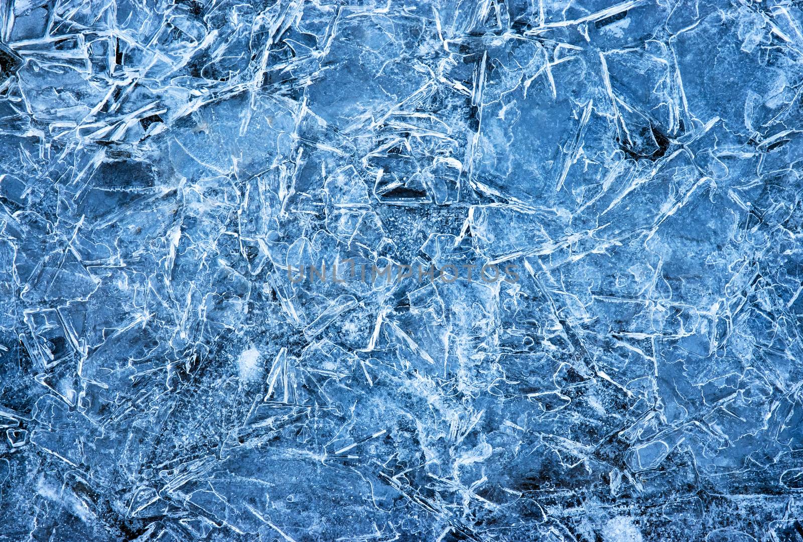 abstract blue ice surface with lines by Ahojdoma