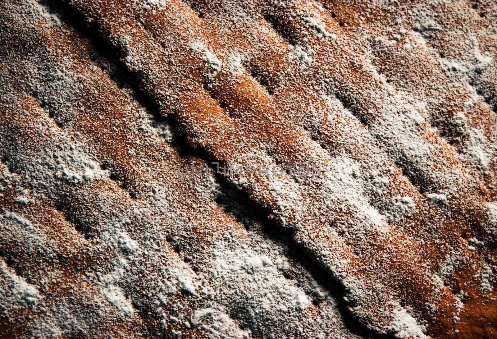 food background the surface of the baked cake and the sugar