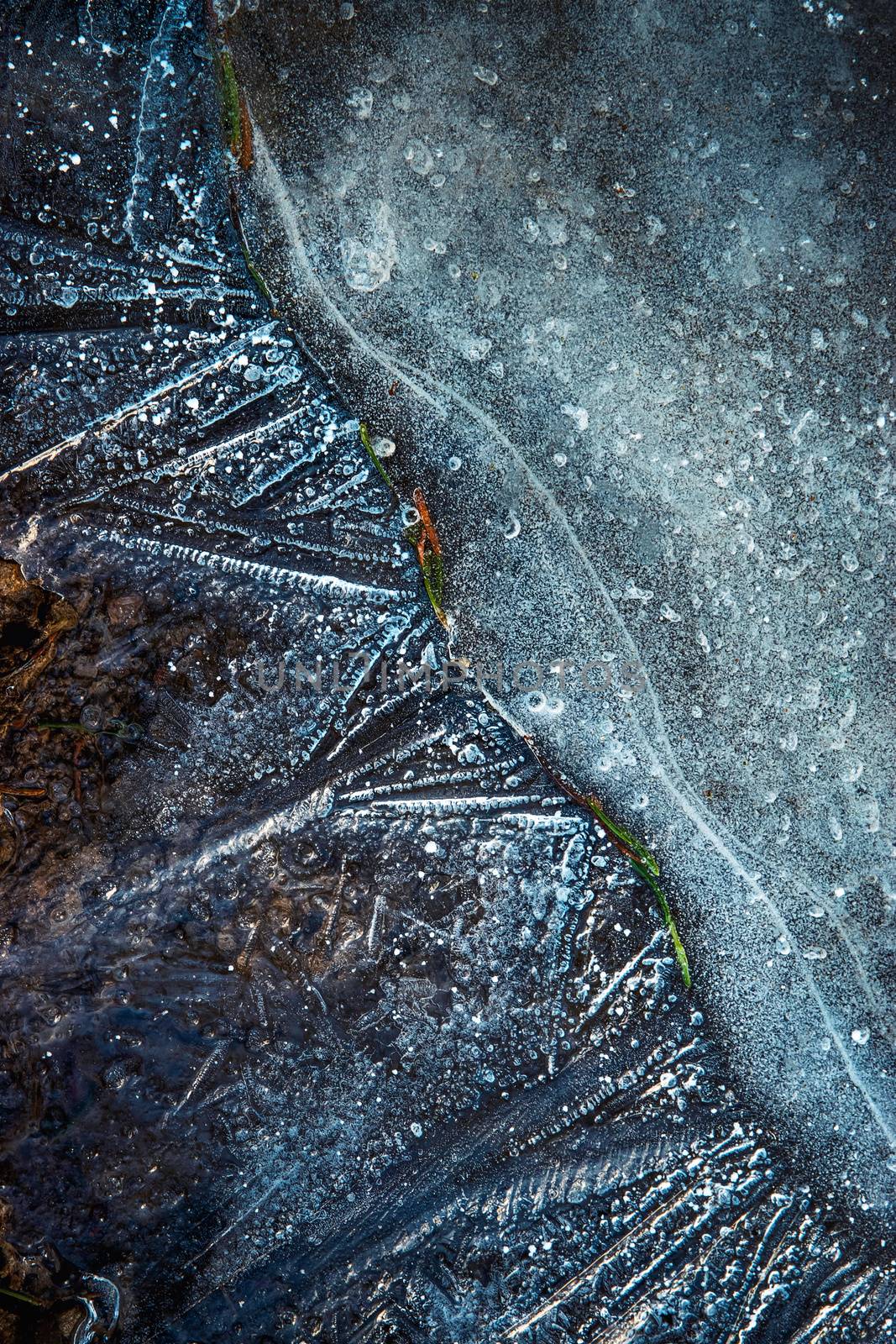 frozen water puddle by Ahojdoma