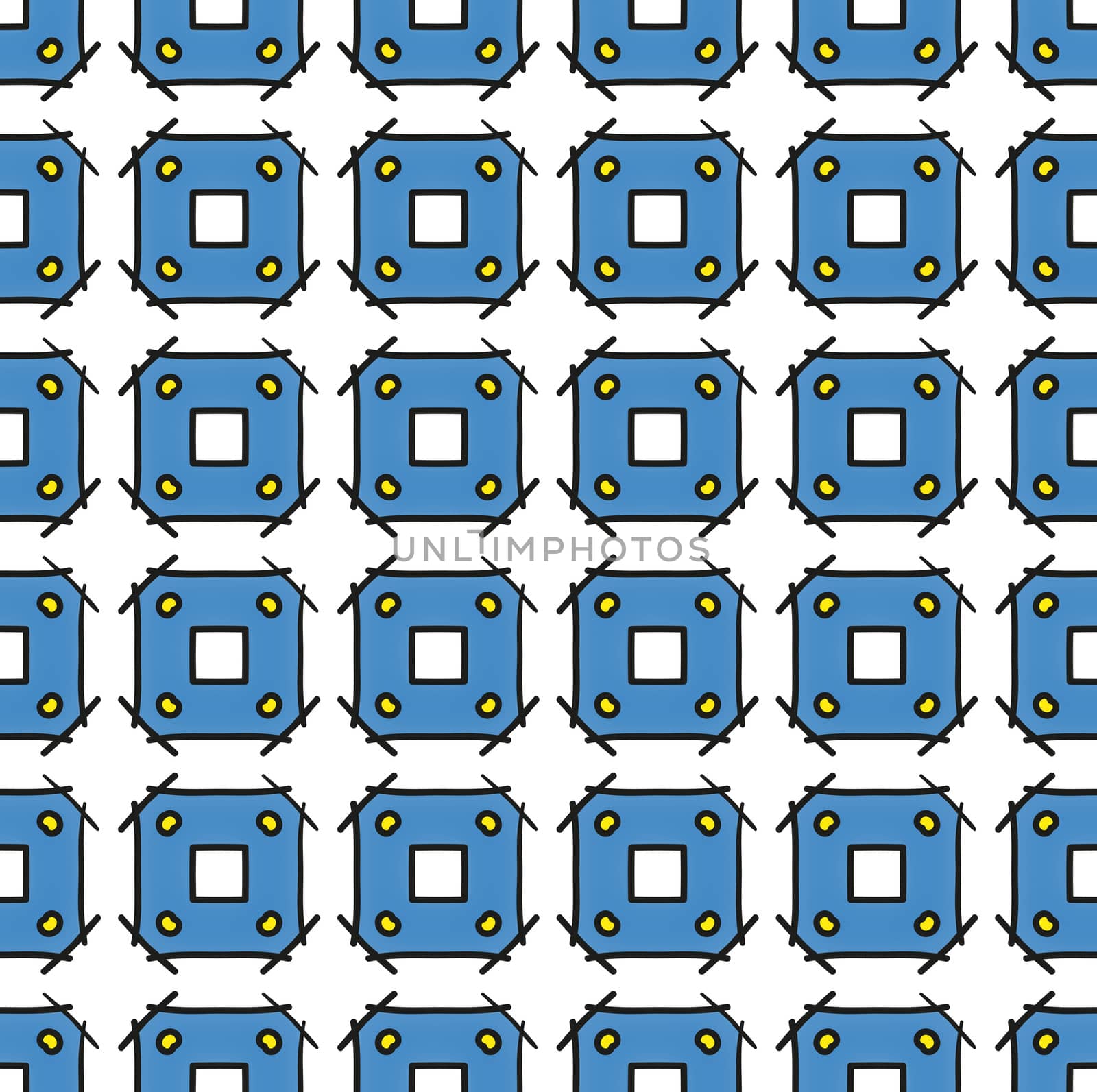 textile and paper square blue pattern by Ahojdoma