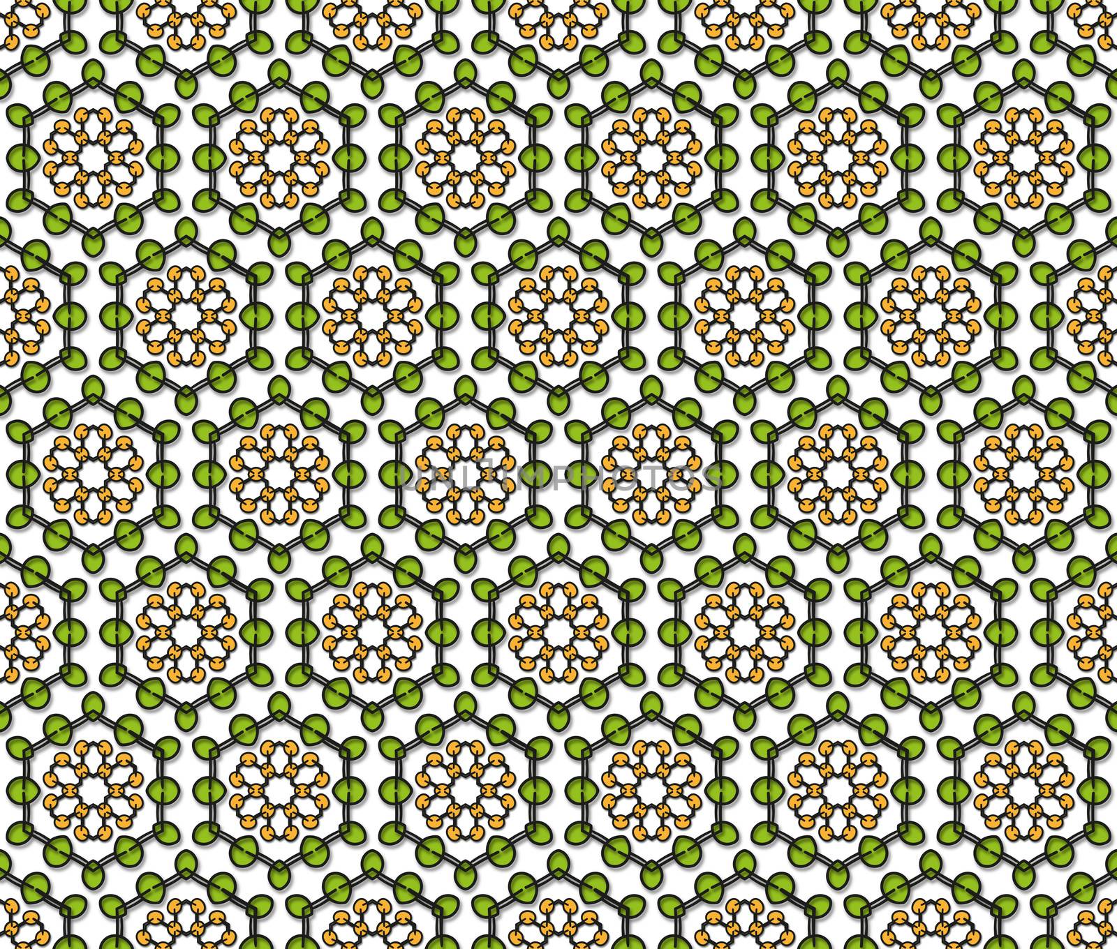 hexagonal abstract textile pattern by Ahojdoma