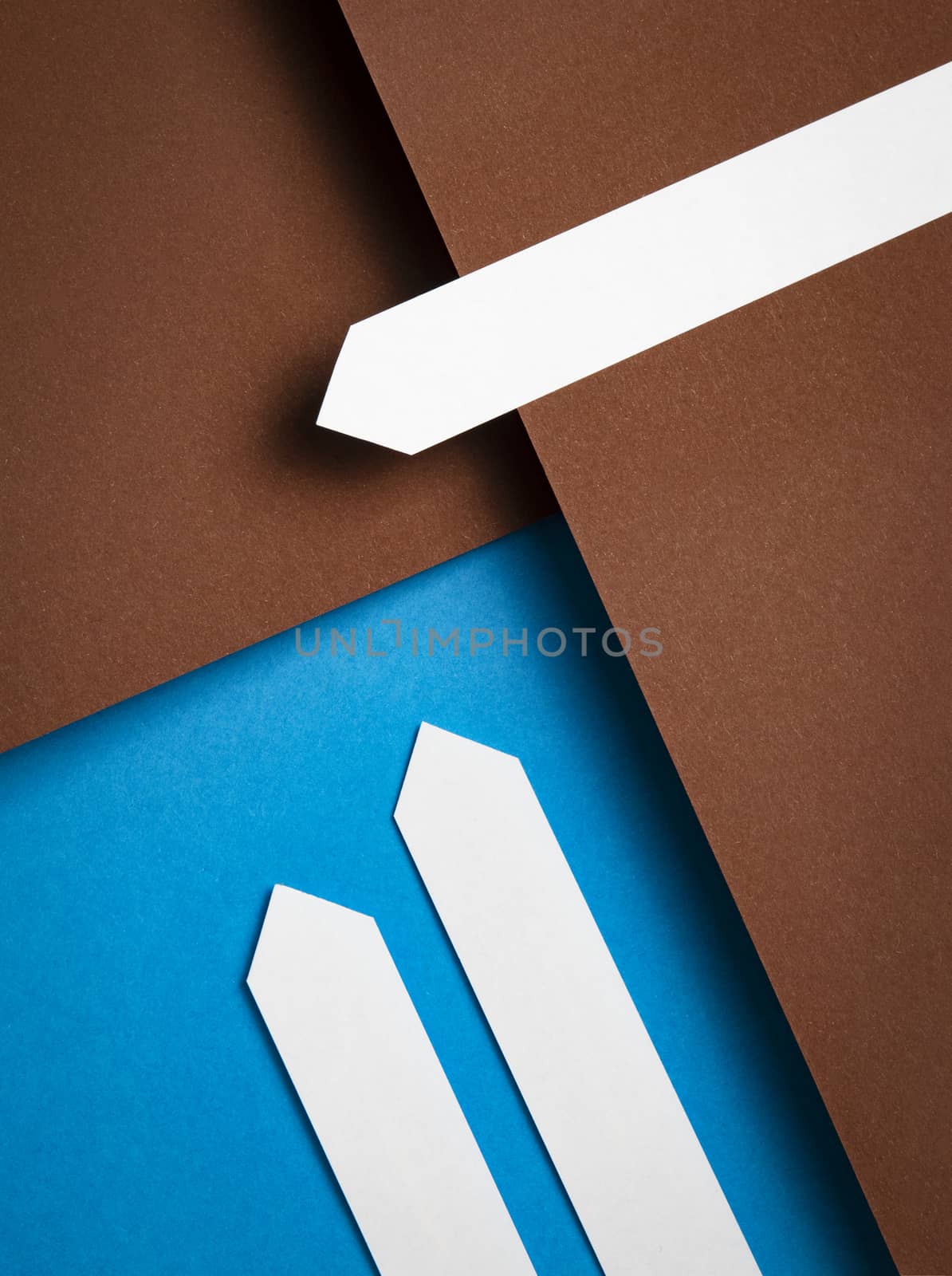 abstract background white paper arrows on a colored background