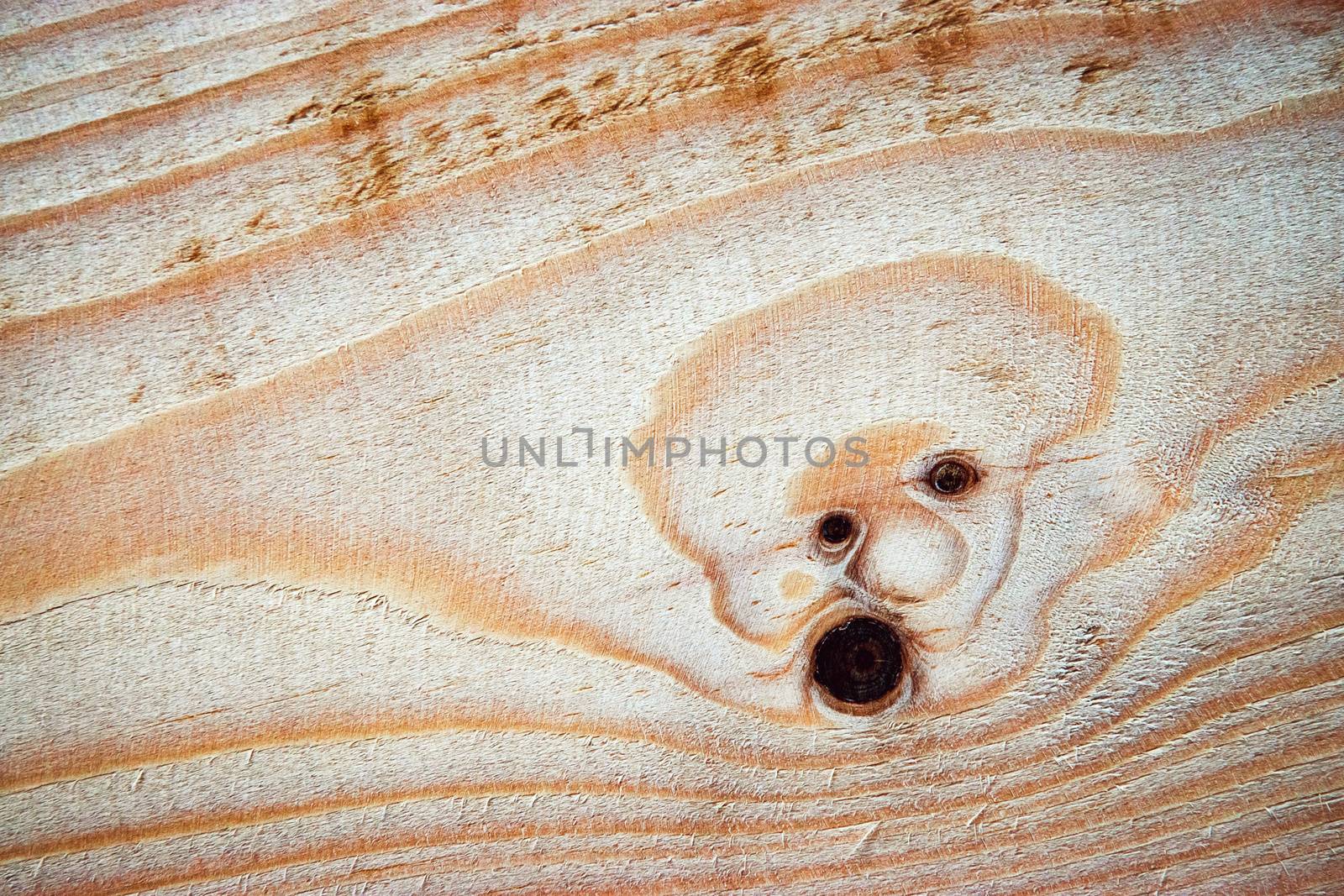 background or texture the face of the spirit on a wooden board