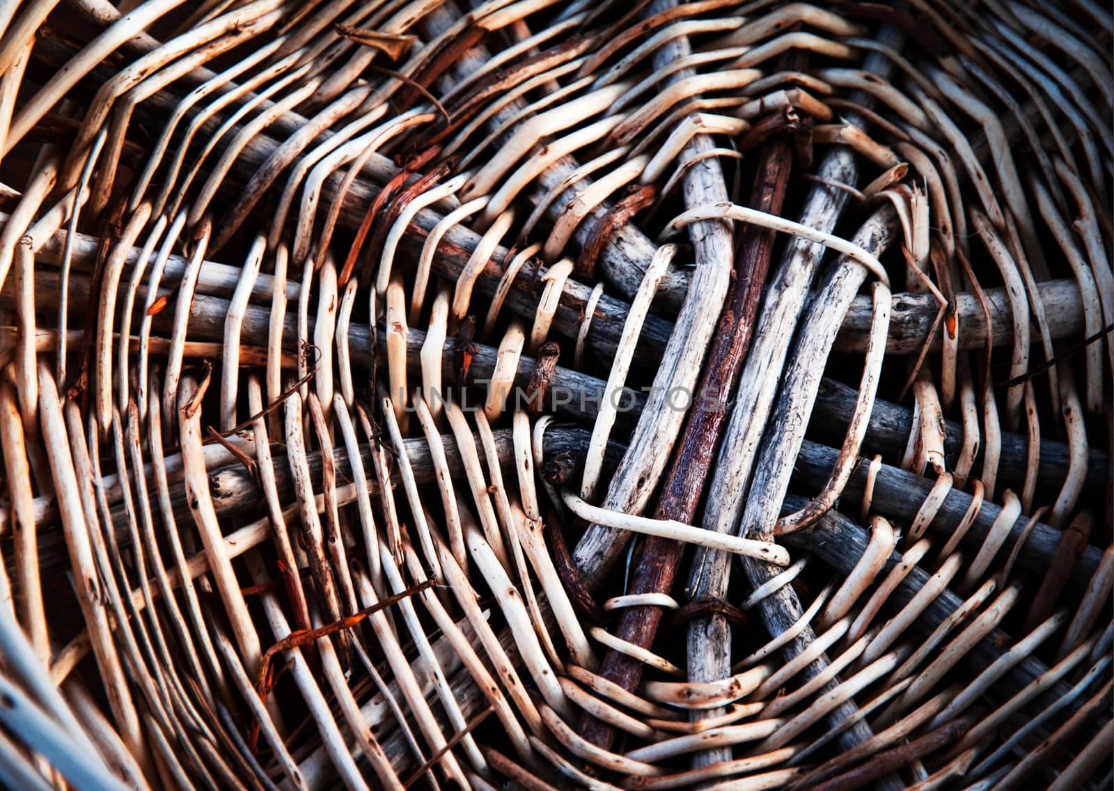 background or texture Detail of the bottom of the wicker basket