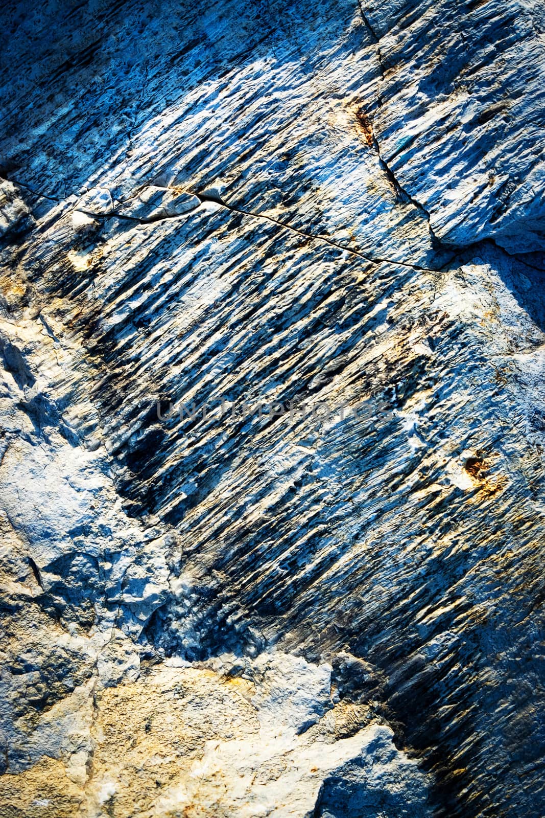 background or texture detail of limestone with a groove