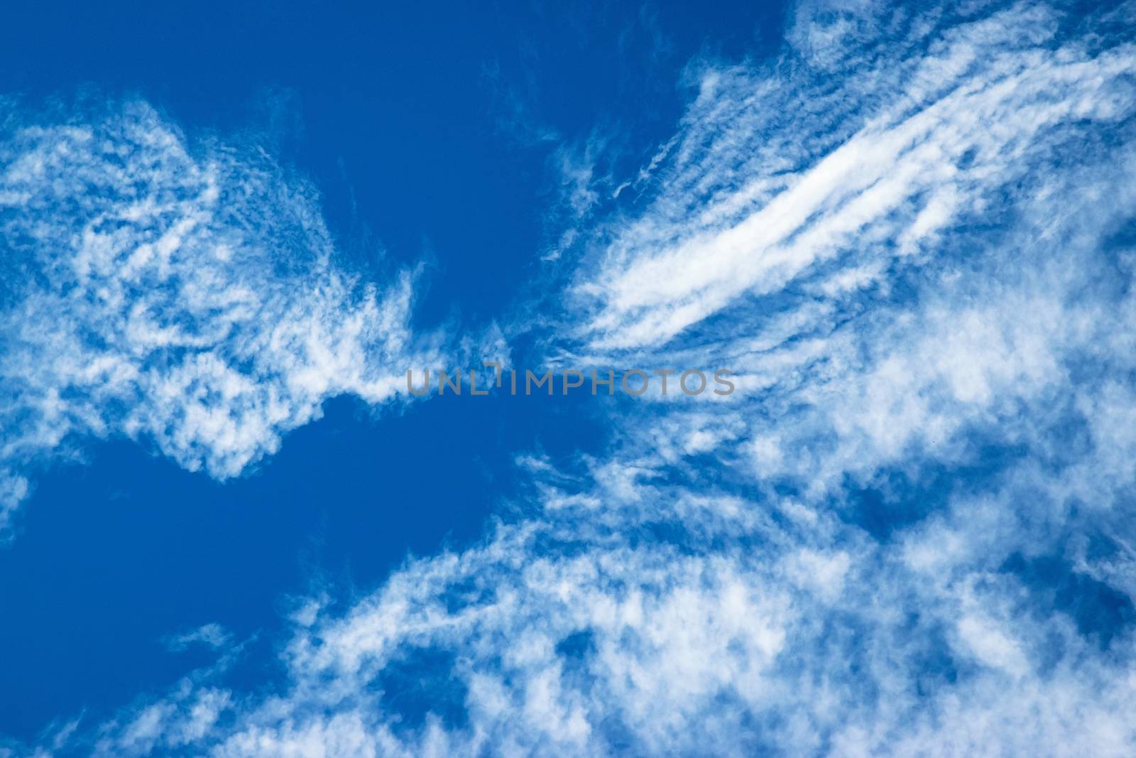 contrast white fine cloud in the sky by Ahojdoma