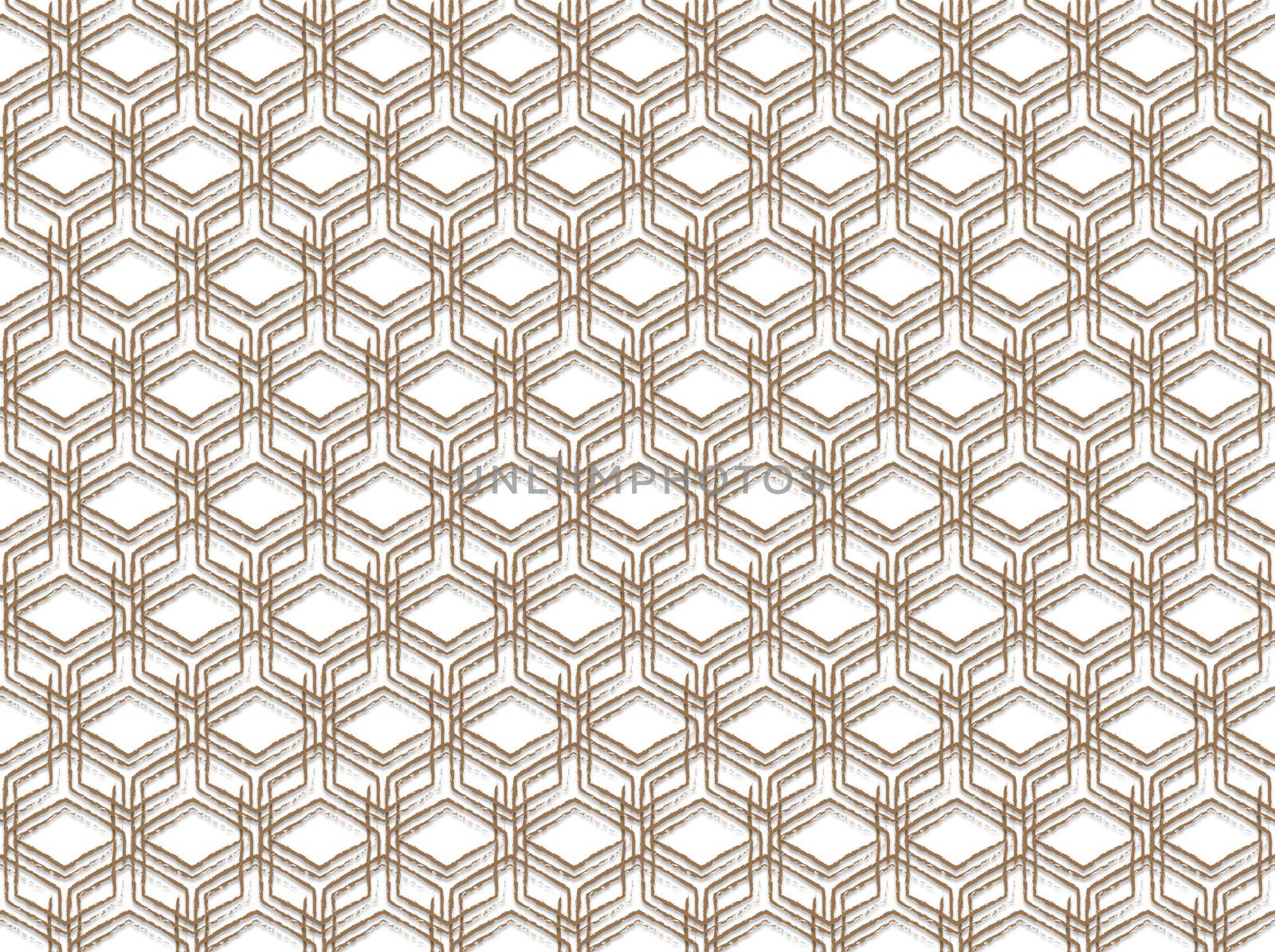 background or texture Brown abstract hexagonal grid