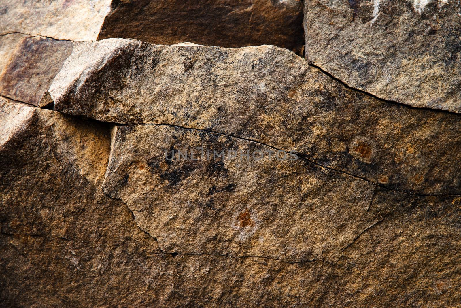 detail of sandstone rock cracks by Ahojdoma