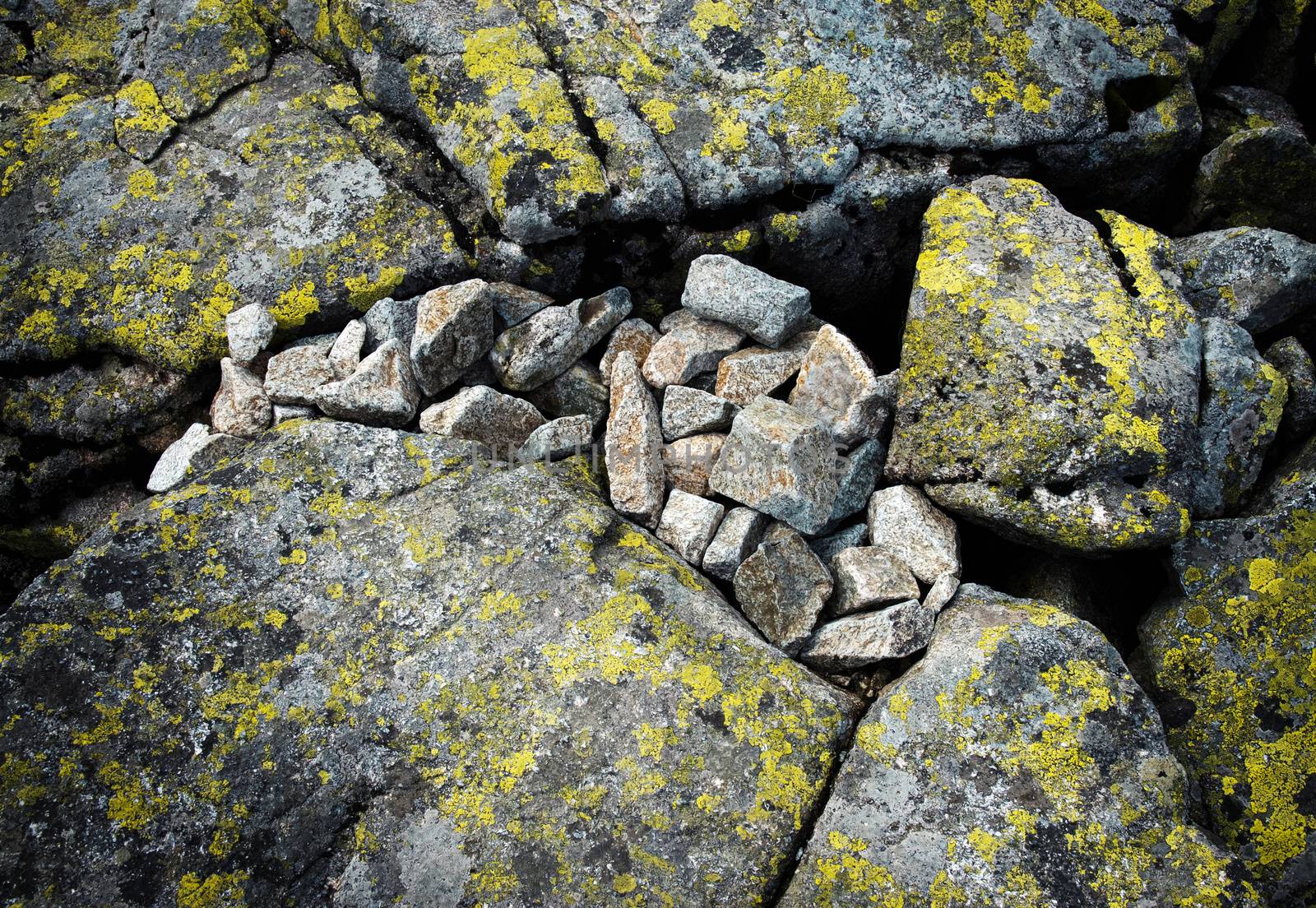 abstract background or texture Detail of a granite mountain walk