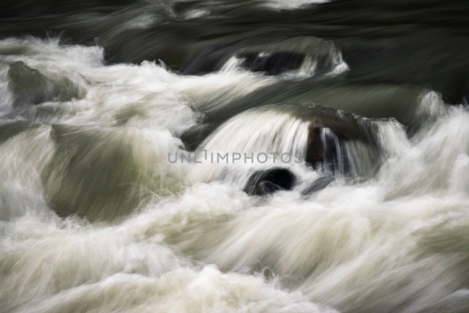 abstract nature background dark ripples on a wild river