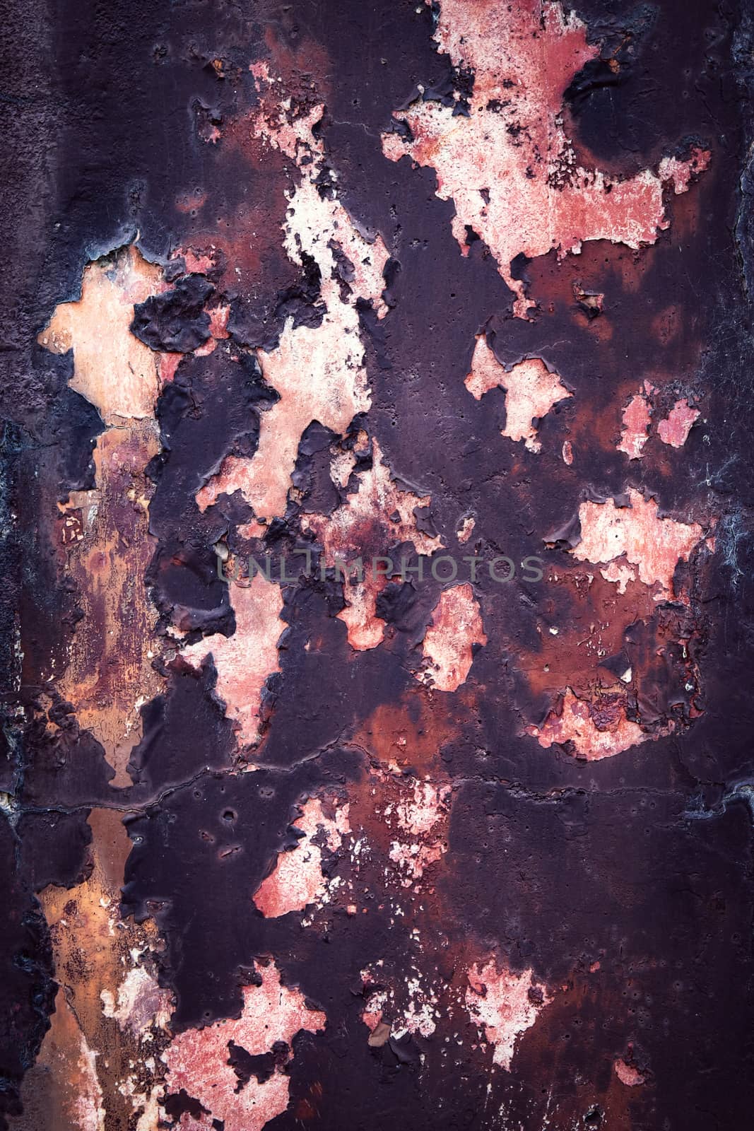 abstract background or texture old dark red plaster eroded