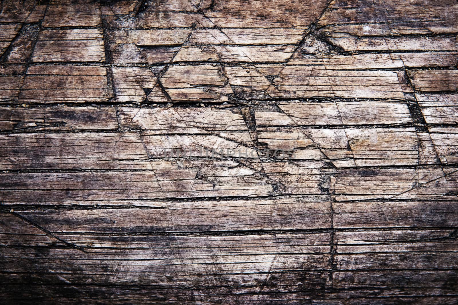 detail a groove on the surface of old wood by Ahojdoma