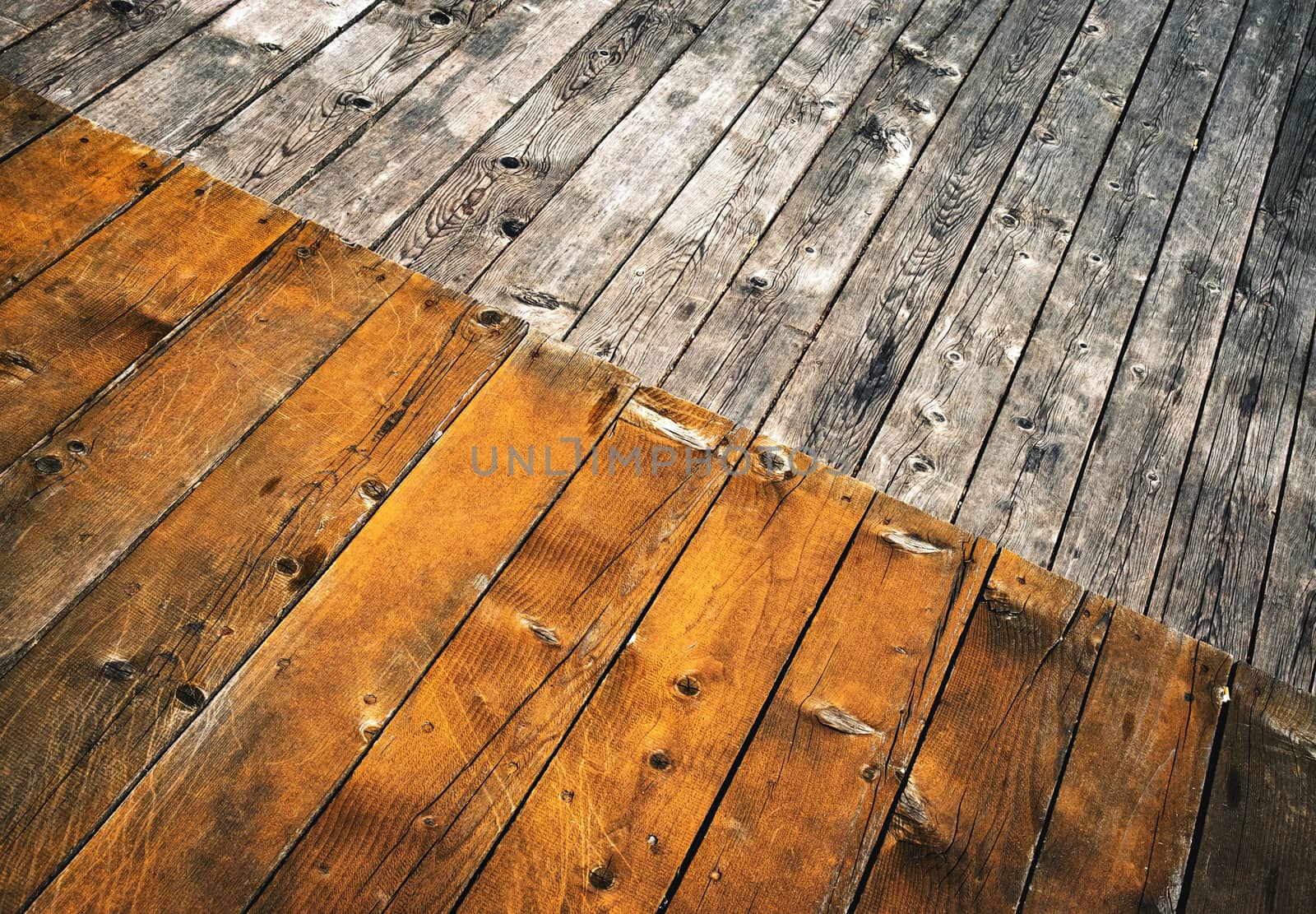 slant Two colored wooden floor boards by Ahojdoma