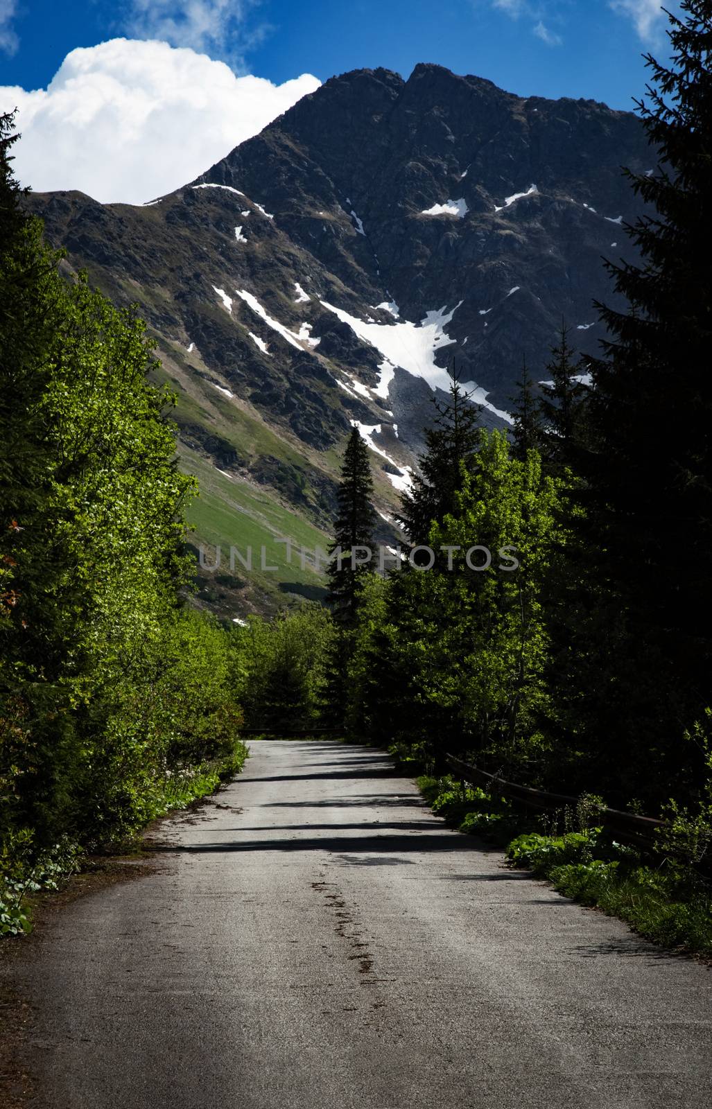 nature seasonal background majestic double peak in the mountains