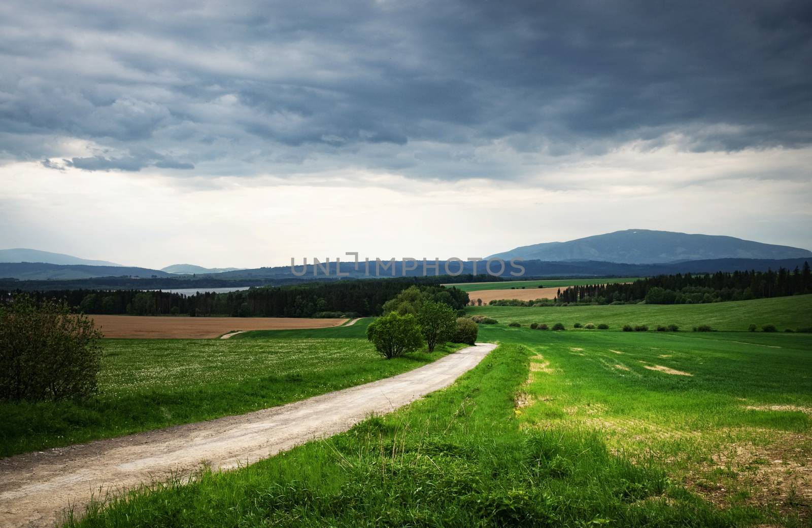 way down a landscape by Ahojdoma