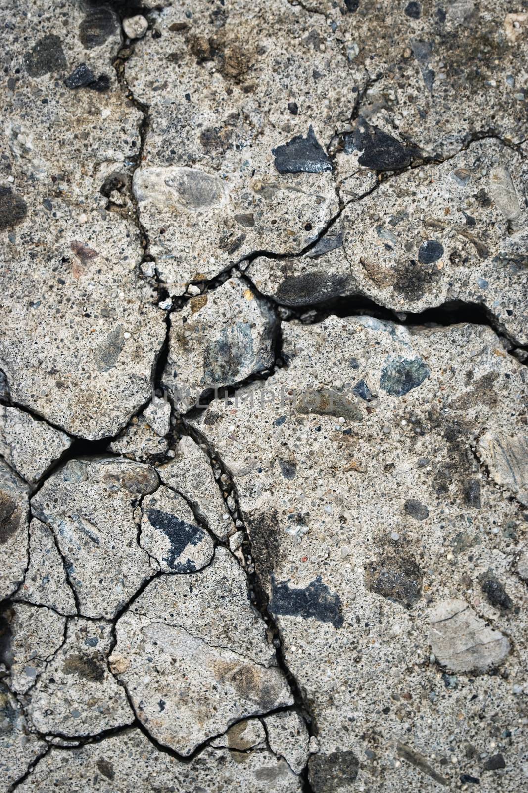 cracked old dirty concrete by Ahojdoma