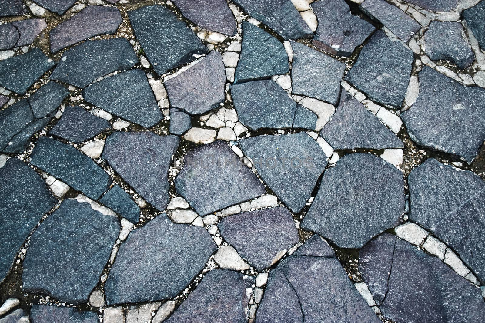 abstract background stone pavement with different shapes