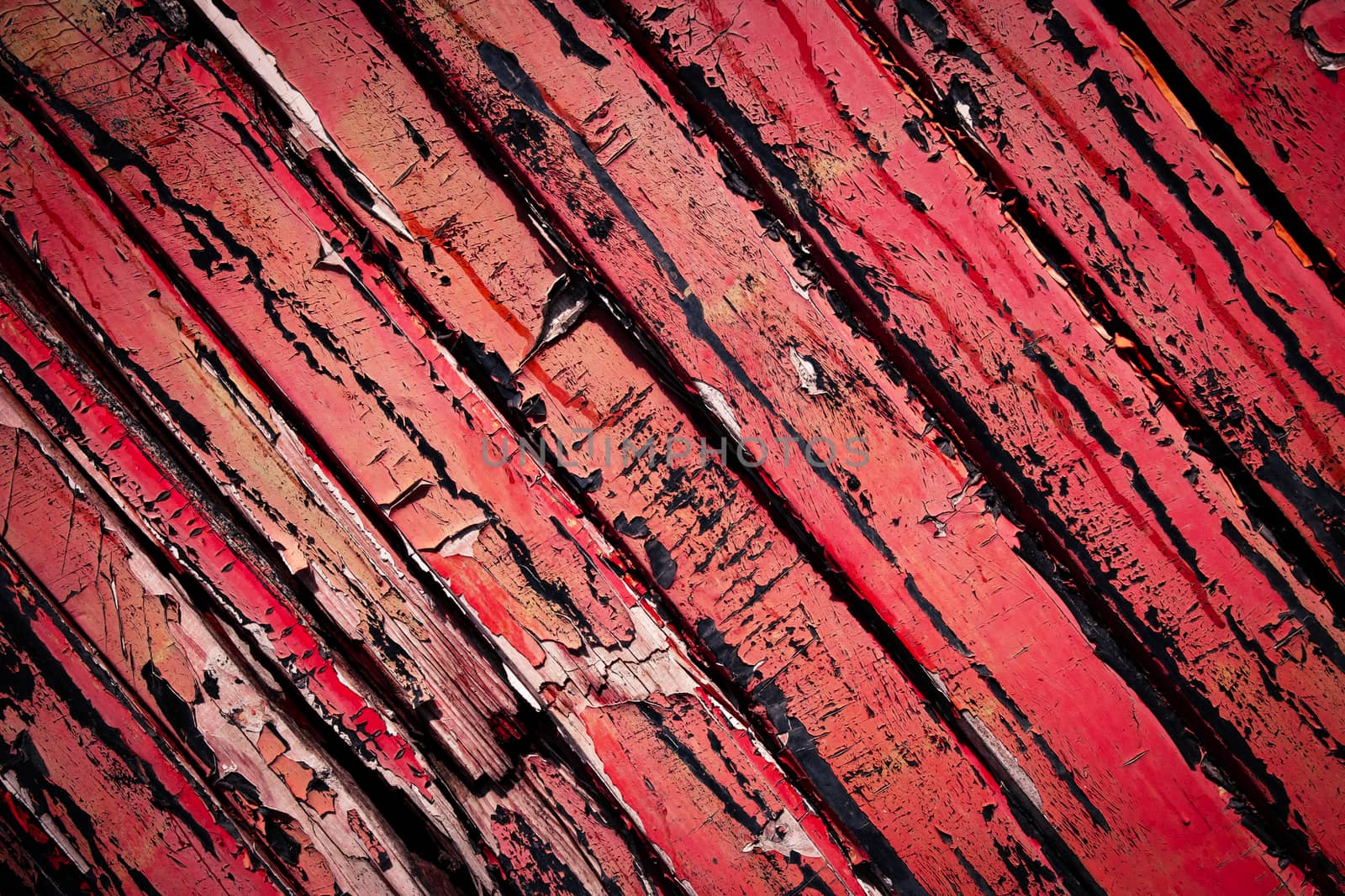 old red paint on wooden claddings by Ahojdoma