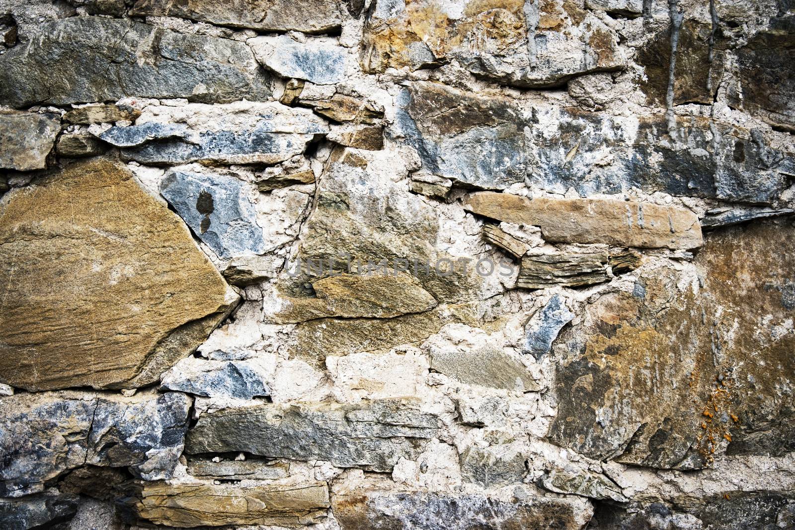 detail of a stone old wall by Ahojdoma