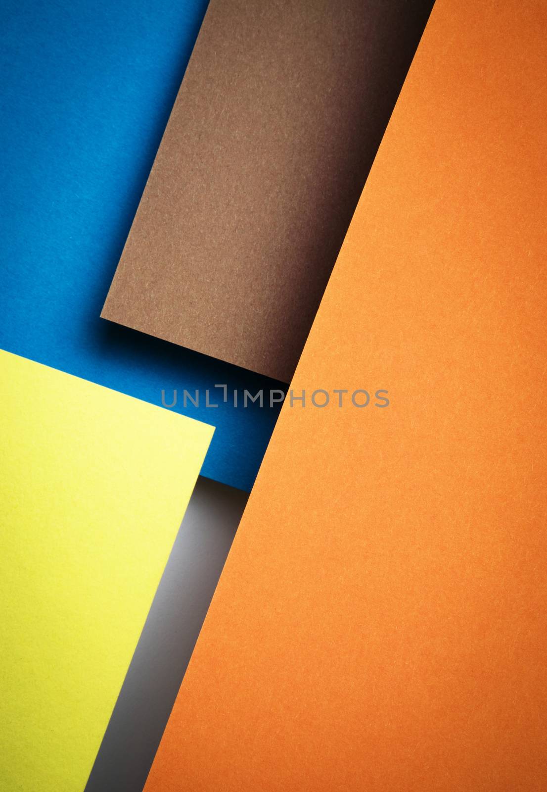 abstract slant group of colored papers by Ahojdoma
