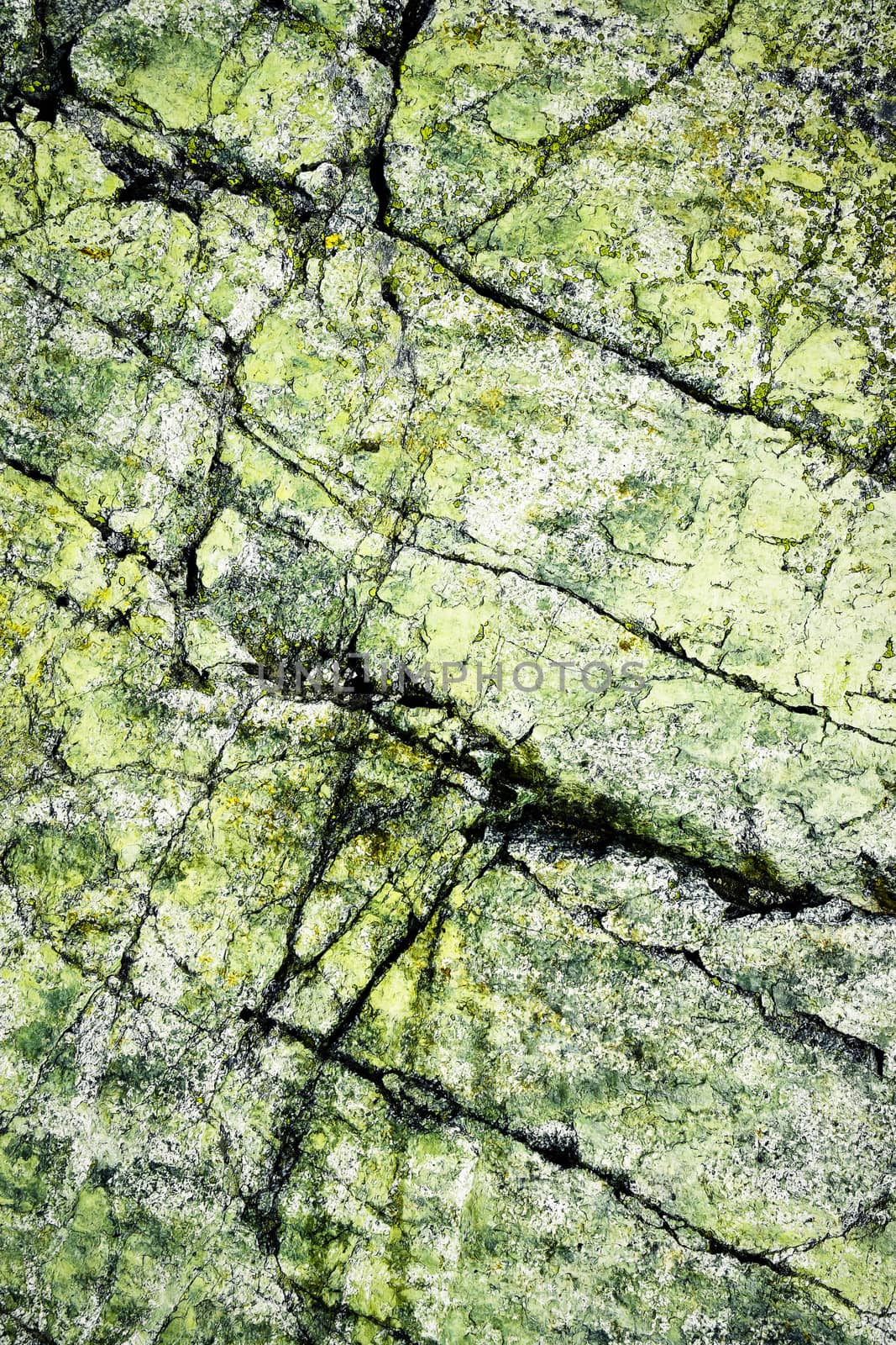 background or texture abstract green rock with cracks