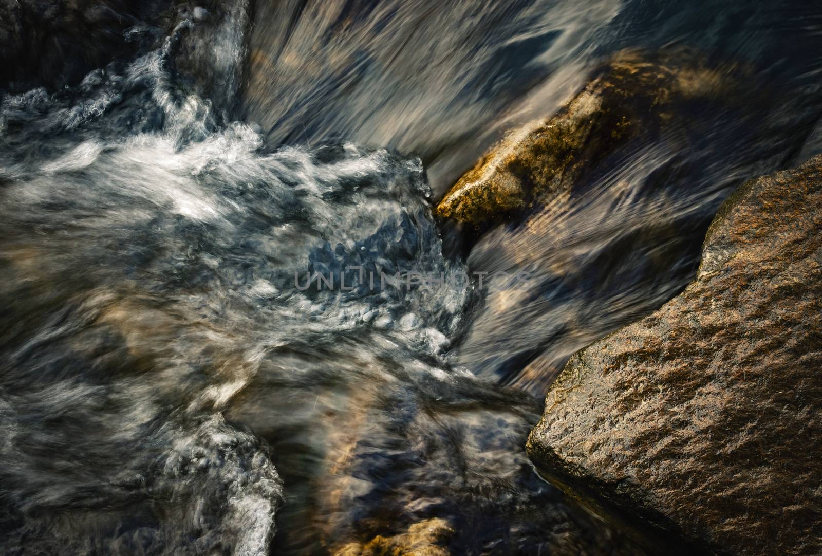 nature background Detail of blurred ripples in the river