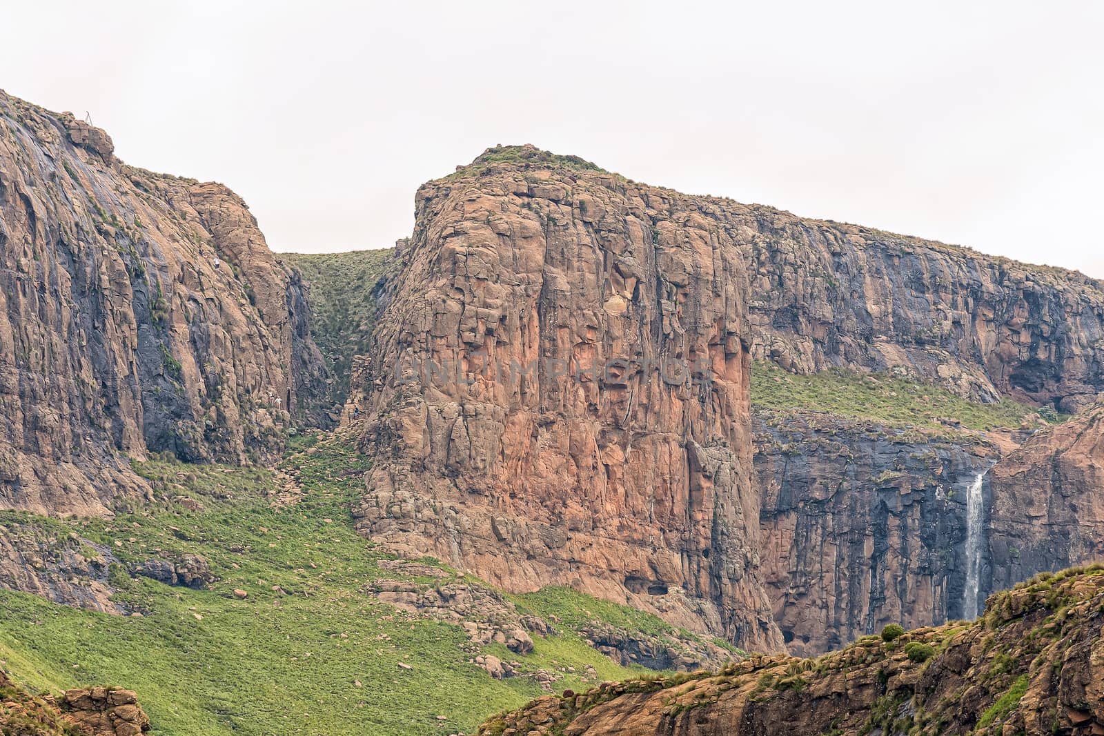 People are visible on chainladders on the Sentinel hiking trail by dpreezg