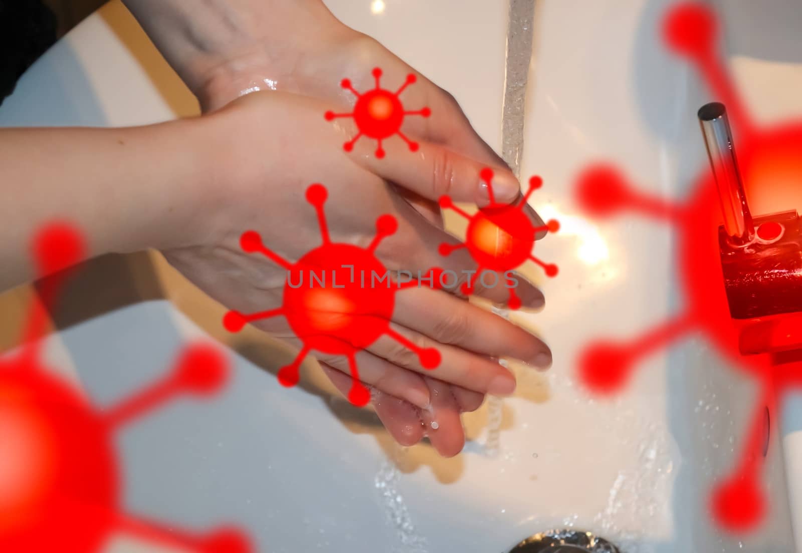 Cleaning and washing hands with soap prevention for outbreak of coronavirus 2019-ncov by MP_foto71