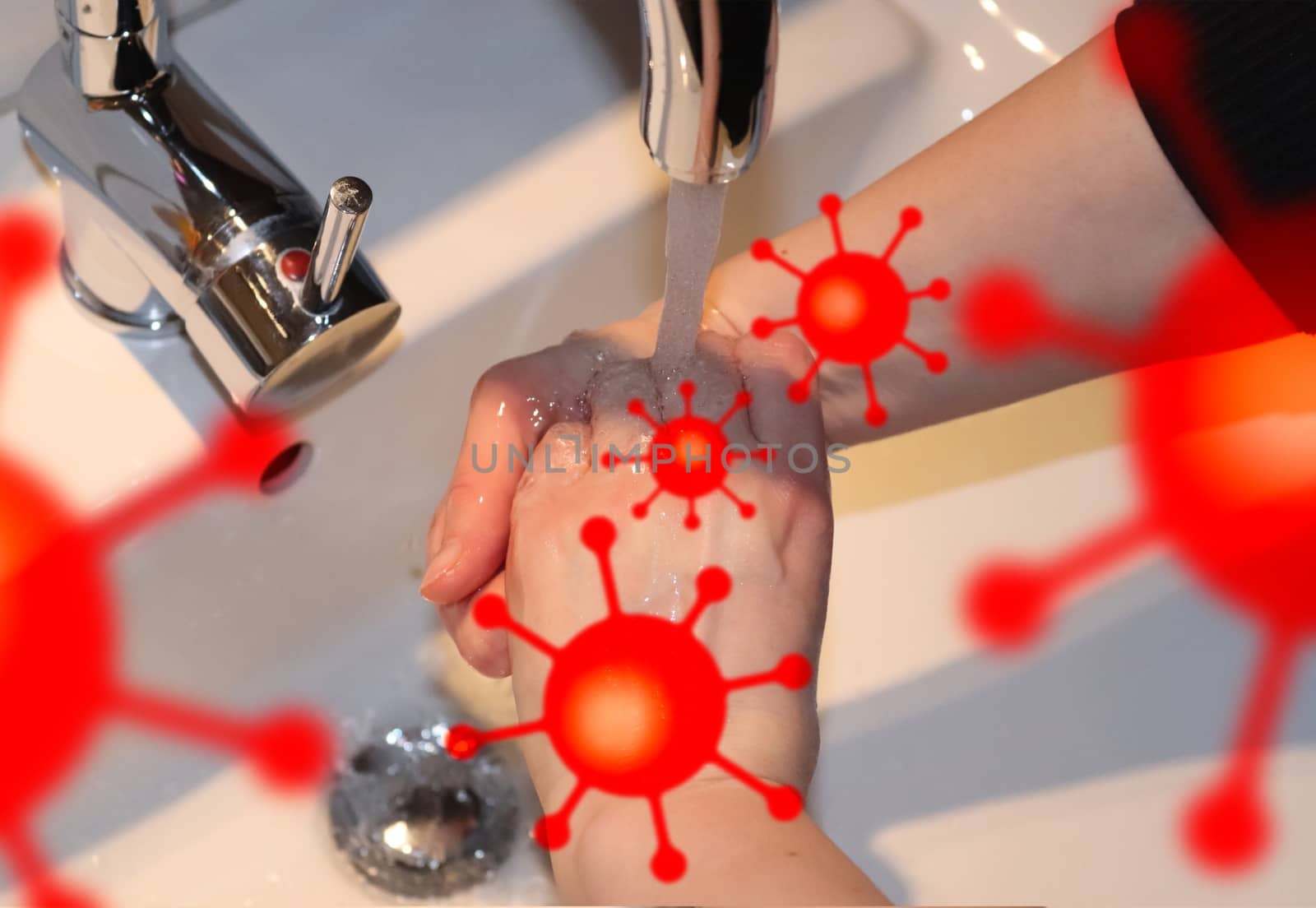 Cleaning and washing hands with soap prevention for outbreak of coronavirus 2019-ncov by MP_foto71