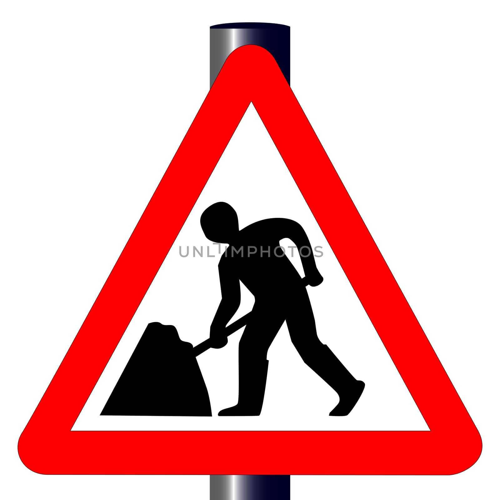 Men at Work Traffic Sign by Bigalbaloo