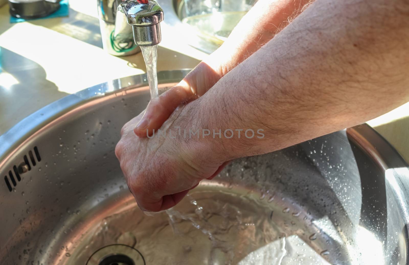 Cleaning and washing hands with soap prevention for outbreak of coronavirus covid-19 by MP_foto71