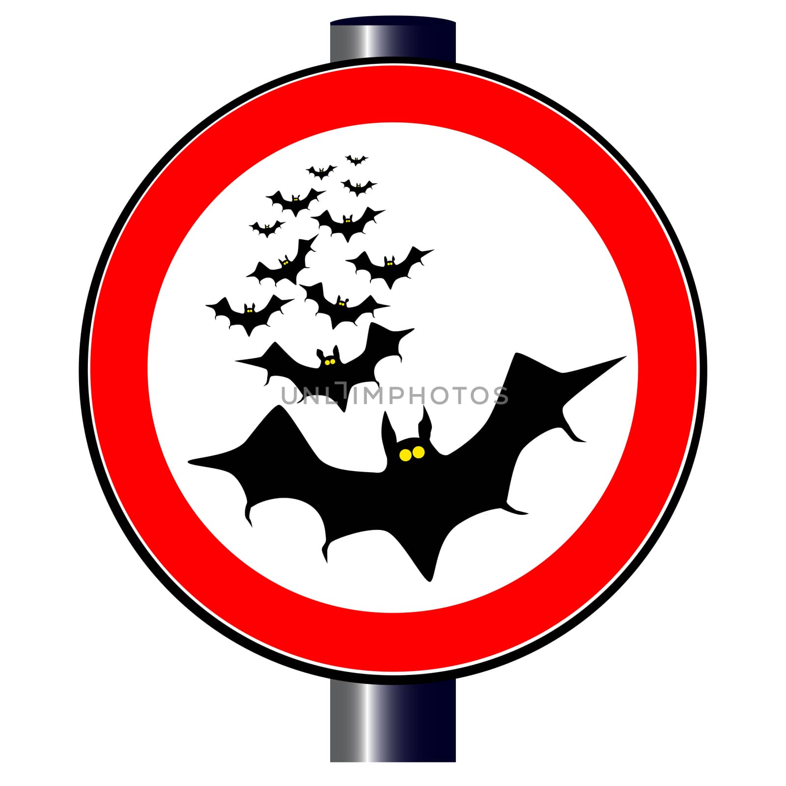 Bats Traffic Sign by Bigalbaloo