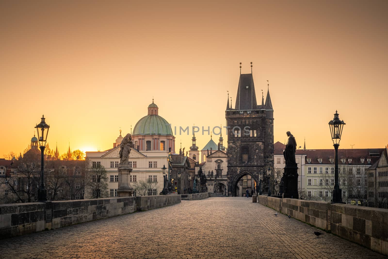 Charles bridge at sunrise, Old Town bridge tower, Prague UNESCO, Czech republic, Europe - Old town by petrsvoboda91